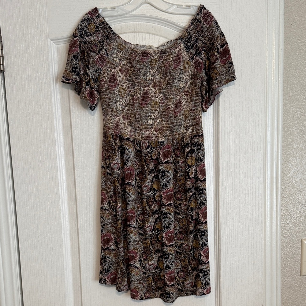 O'Neill Multicolor Smocked Midi Dress
